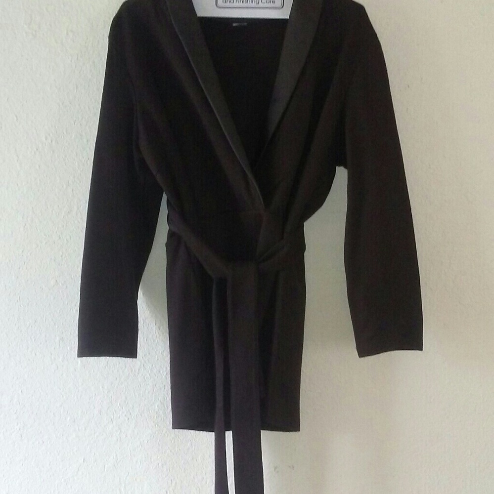Brown jacket w/ leather belt